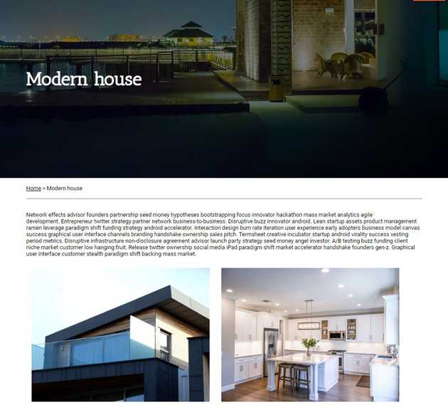 Architectural portfolio website